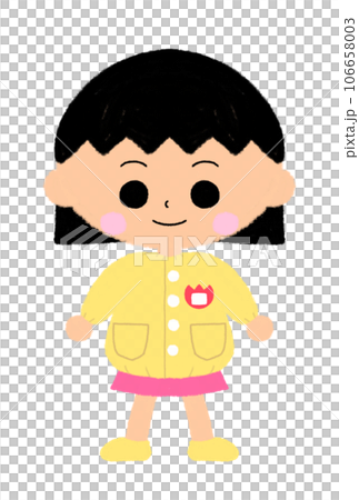 スモックを着た作業スタイルの幼稚園児のおんなのこ スモックを着た作業スタイルの幼稚園児のおんなのこ 106658003