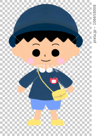 制服を着た登園スタイルの幼稚園児のおとこのこ 106658008