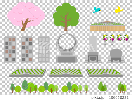 Various graves and item sets Various graves and item sets 106658221