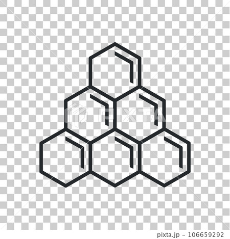 Honeycomb Icon. Beekeeping icon vector transparent grid Honeycomb Icon. Beekeeping icon vector transparent grid 106659292