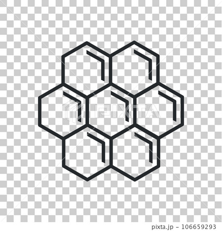 Honeycomb Icon. Beekeeping icon vector transparent grid 106659293