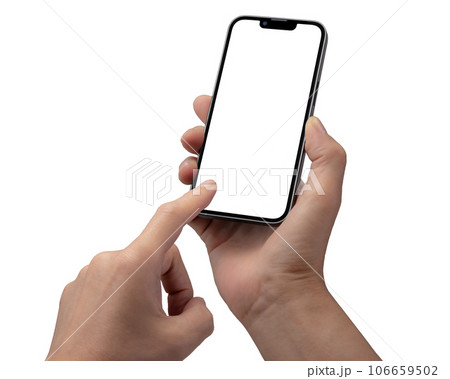 スマートフォン操作している手 スマートフォン操作している手 106659502