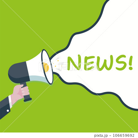 News - Male hand holding megaphone News - Male hand holding megaphone 106659692