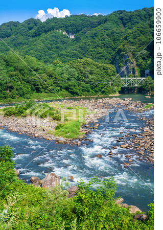 利根川　上越線鉄橋　綾戸付近　国道17号からの眺め　　 106659900
