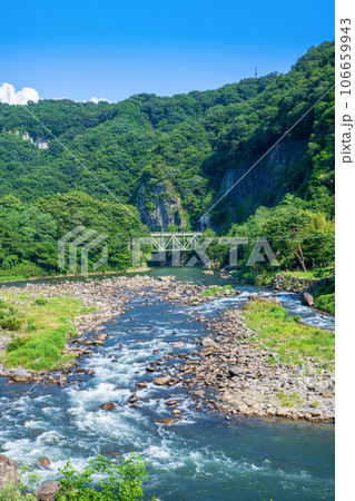 利根川 上越線鉄橋 綾戸付近 国道17号からの眺め 利根川 上越線鉄橋 綾戸付近 国道17号からの眺め 106659943