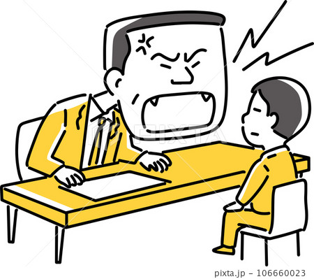 圧迫面接を受ける男性 圧迫面接を受ける男性 106660023