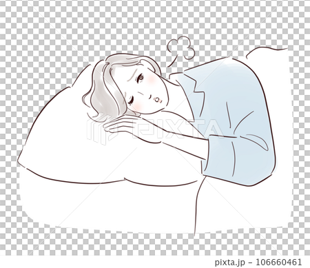 眠れないミドル女性 眠れないミドル女性 106660461