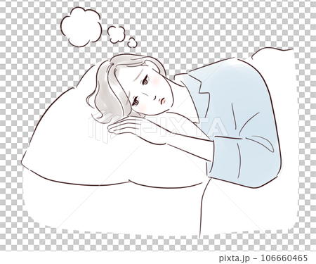 眠れないミドル女性 106660465