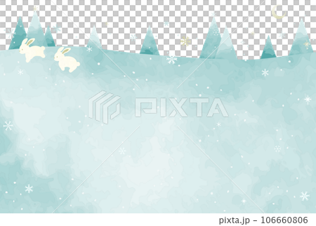 手描きの冬の風景イラスト 106660806