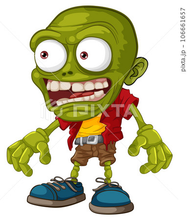 Creepy Bald Zombie Monster Man Cartoon Character Creepy Bald Zombie Monster Man Cartoon Character 106661657