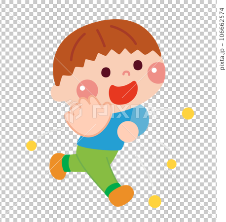 豆投擲的男孩的例證 106662574