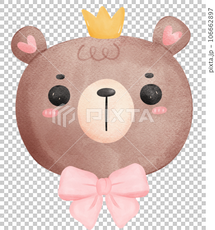 Cute teddy bear baby shower nursery cartoon animal watercolor hand painting Cute teddy bear baby shower nursery cartoon animal watercolor hand painting 106662897