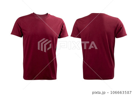 Plain maroon t-shirt mockup template Plain maroon t-shirt mockup template 106663587