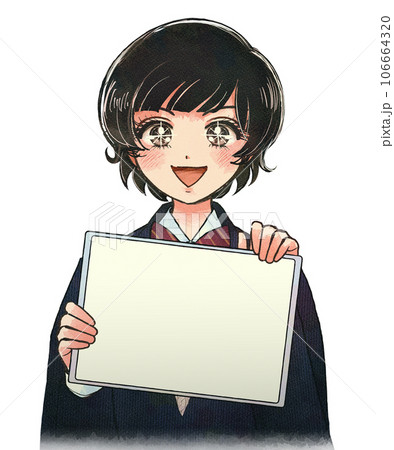 勉強、発表、タブレットを持つ高校生のイラスト 勉強、発表、タブレットを持つ高校生のイラスト 106664320