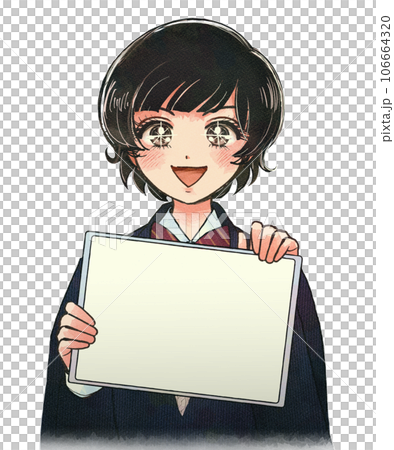 勉強、発表、タブレットを持つ高校生のイラスト 勉強、発表、タブレットを持つ高校生のイラスト 106664320
