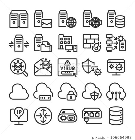サーバー クラウド セキュリティ アイコン セット サーバー クラウド セキュリティ アイコン セット 106664998