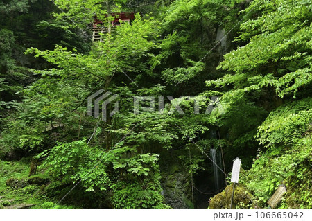 出流山千手院満願寺の奥之院の拝殿に大悲の滝 出流山千手院満願寺の奥之院の拝殿に大悲の滝 106665042