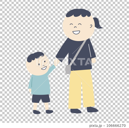 Illustration of a woman with a child 106666270