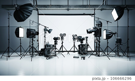 Photography studio background with professional 106666296