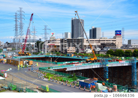 リニア中央新幹線 橋本駅 工事現場 リニア中央新幹線 橋本駅 工事現場 106666336