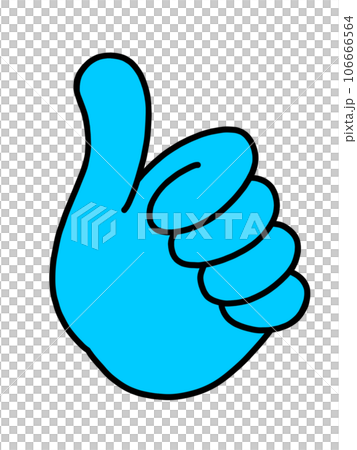 Good sign hand blue Good sign hand blue 106666564