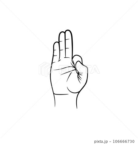 Gesture Hand line illustration creative design, logo design concept illustration template idea 106666730