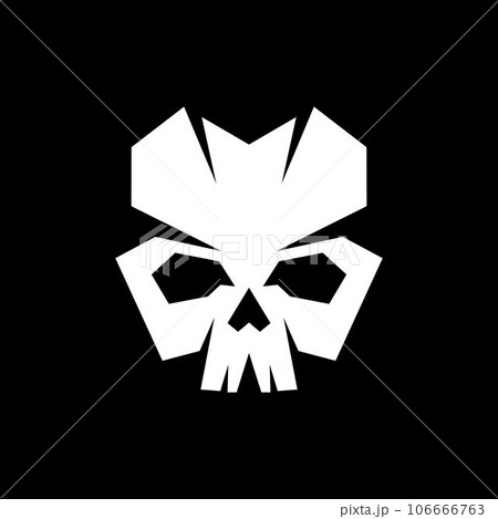 Spooky skull head modern geometric design Spooky skull head modern geometric design 106666763