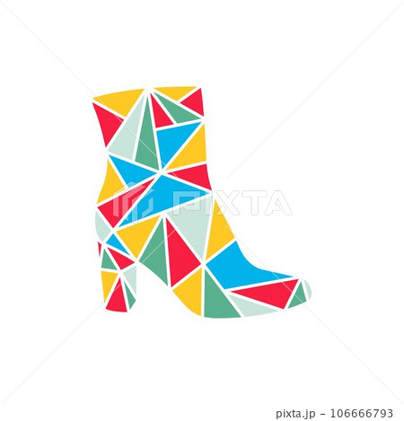 Geometric high heels colorful illustration design Geometric high heels colorful illustration design 106666793
