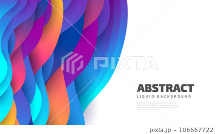 Modern Abstract Background Design with Colorful Fluid and Liquid Shapes. Liquid Background Design for Landing Page, Theme, Brochure, Banner, Cover, Booklet, Print, Flyer, Book, Card or Advertising 106667722