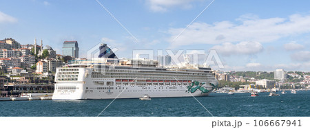 Norwegian Jade, Huge cruise ship docked at Galataport, Bosphorus ditrict, Karakoy, Istanbul, Turkey Norwegian Jade, Huge cruise ship docked at Galataport, Bosphorus ditrict, Karakoy, Istanbul, Turkey 106667941