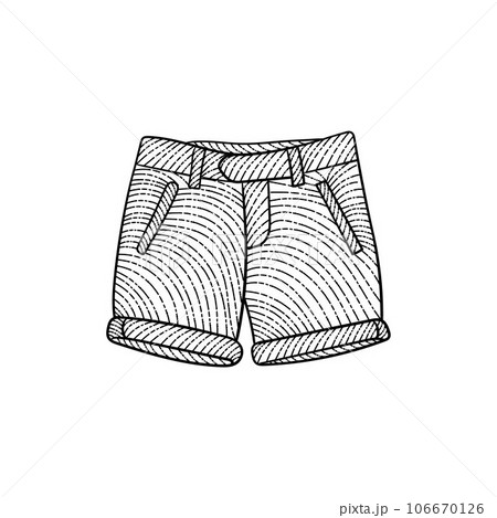 Short pants casual vintage style design 106670126