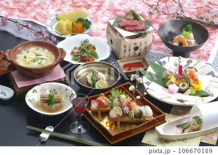 会席料理　和食　盛付 106670189