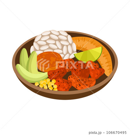 Carne Adobada Mexican food vector illustration. Mexican cuisine. Carne Adobada Mexican food vector illustration. Mexican cuisine. 106670495