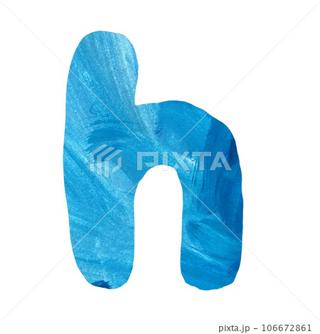 Letter H uppercase alphabet blue textured cut Letter H uppercase alphabet blue textured cut 106672861