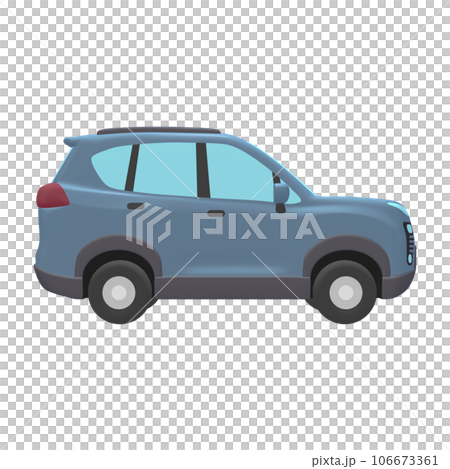 自動車のイラスト素材 デフォルメ SUV ブルー(1_5) 自動車のイラスト素材 デフォルメ SUV ブルー(1_5) 106673361