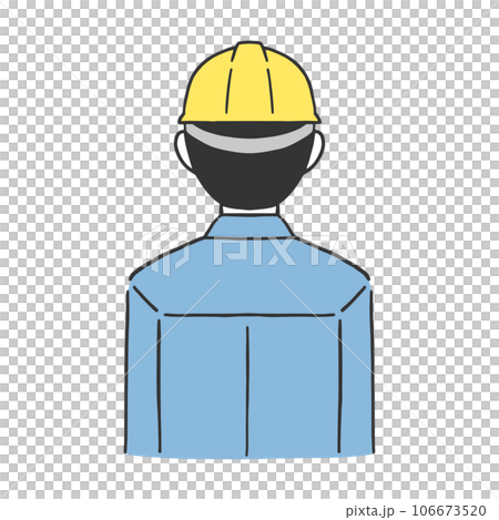 男工人背影插畫素材 106673520