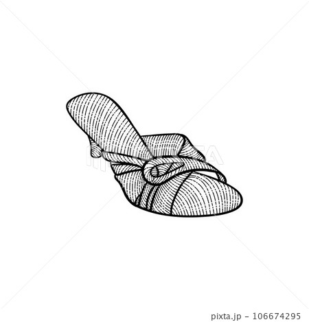 Slippers style vintage illustration design 106674295