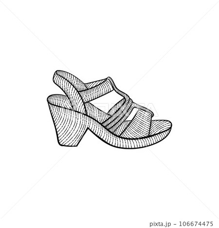 Slippers shoes woman elegant vintage design 106674475