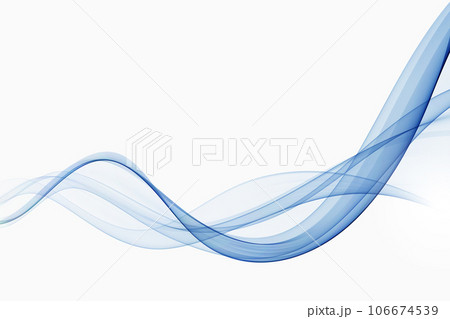 Blue smoke wave on a white background. Blue smoke wave on a white background. 106674539