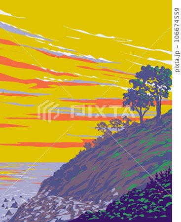 Block Island in Rhode Island New England USA WPA Art Poster 106674559