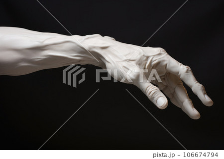 Plaster figure of a human hand Plaster figure of a human hand 106674794