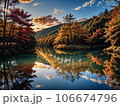 紅葉と逆さ紅葉 106674796