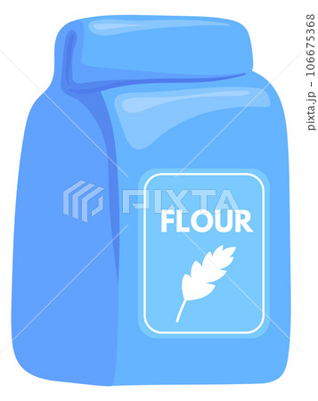 Flour bag cartoon icon. Baking ingredient package 106675368