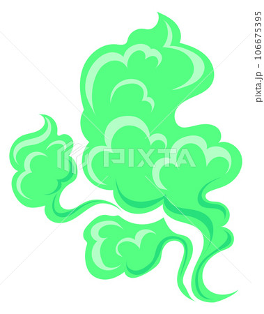Poison cloud. Green toxic gas cartoon smoke Poison cloud. Green toxic gas cartoon smoke 106675395