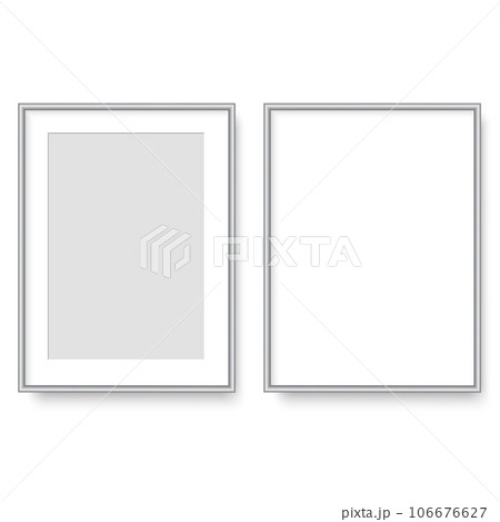 Realistic white blank picture frame. Vector Realistic white blank picture frame. Vector 106676627