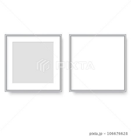 Realistic white blank picture frame. Vector Realistic white blank picture frame. Vector 106676628
