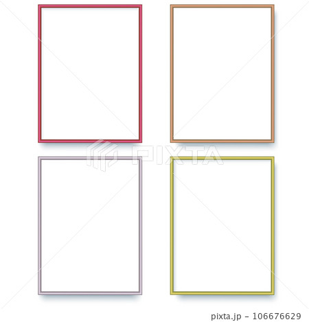 Realistic white blank picture frame. Vector 106676629