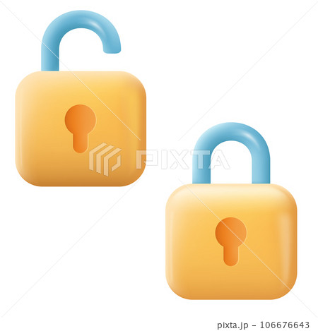 Padlock, lock. Security, safety, encryption, protection, privacy concept. Vector 106676643