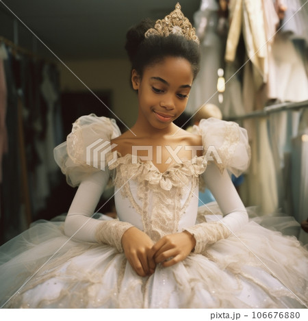 Girl ballerina portrait, shyes - retro style photo Girl ballerina portrait, shyes - retro style photo 106676880