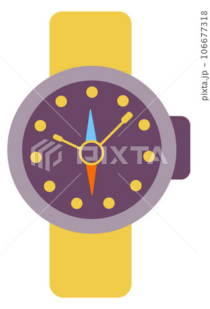 Wrist watch. Clock color icon. Time symbol Wrist watch. Clock color icon. Time symbol 106677318